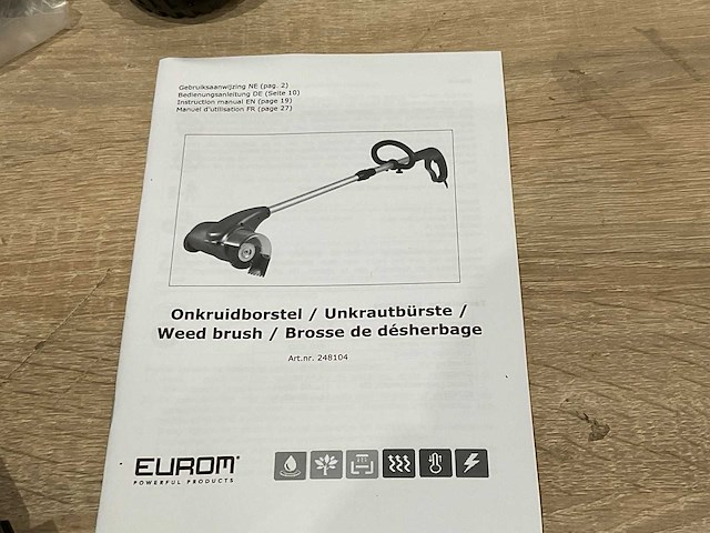 Eurom - weed cleaner 400 watt - elektrische onkruid borstel (5x) - afbeelding 5 van  9