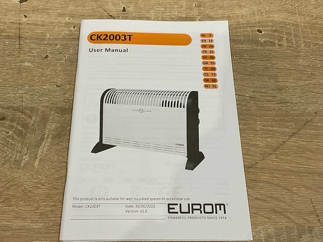 Eurom ck2003t elektrische verwarming - afbeelding 8 van  8
