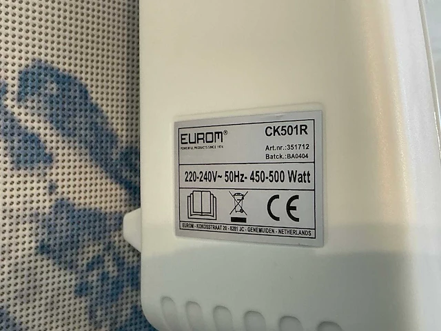 Eurom ck501r elektroheater (3x) - afbeelding 4 van  5