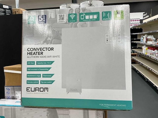 Eurom convector heater alutherm 400xs wifi white - afbeelding 1 van  3