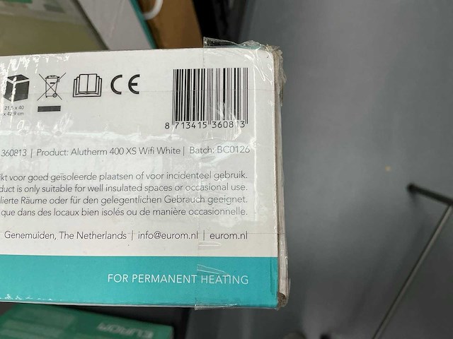 Eurom convector heater alutherm 400xs wifi white - afbeelding 2 van  3