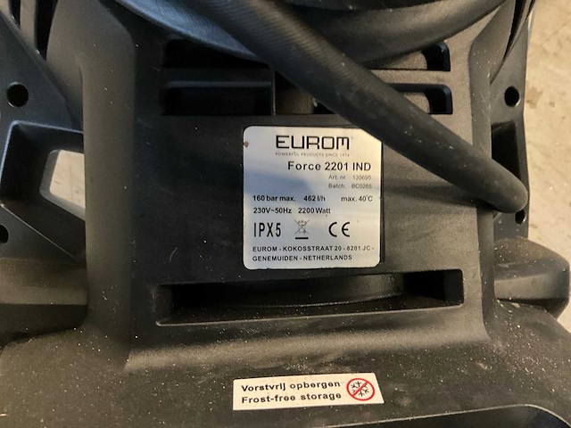 Eurom force 2201 ind hogedrukreiniger - afbeelding 1 van  8