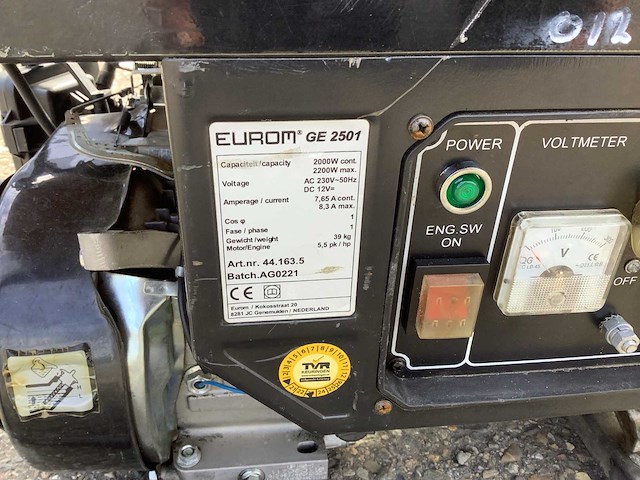 Eurom ge2501 stroomgenerator - afbeelding 2 van  10