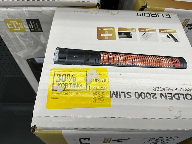 Eurom golden 2000 slim terrace heater (3x) - afbeelding 2 van  3