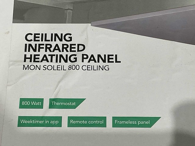 Eurom mon soleil 800 ceiling plafond infrarood paneel - afbeelding 6 van  6