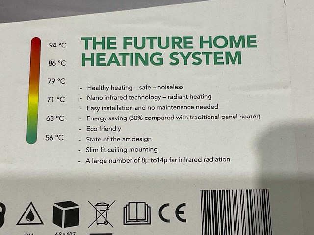 Eurom mon soleil 800 ceiling plafond infrarood paneel - afbeelding 4 van  6