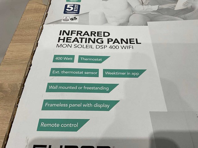 Eurom mon soleil dsp 400 wifi infrarood paneel - afbeelding 6 van  6