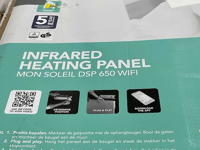 Eurom mon soleil dsp 650 wifi infrarood paneel - afbeelding 6 van  7