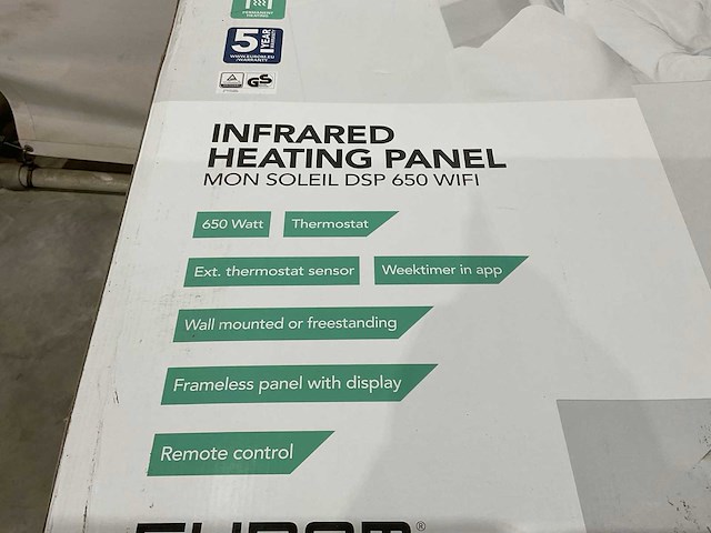 Eurom mon soleil dsp 650 wifi infrarood paneel - afbeelding 7 van  7