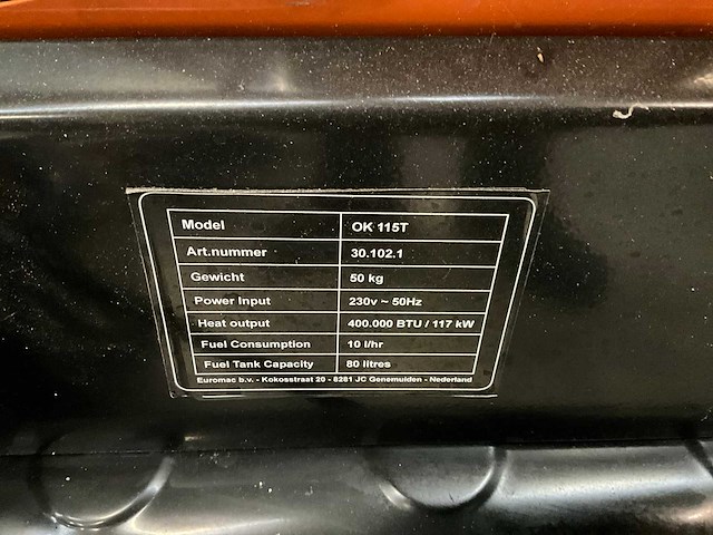 Eurom ok115t diesel heater - afbeelding 9 van  9
