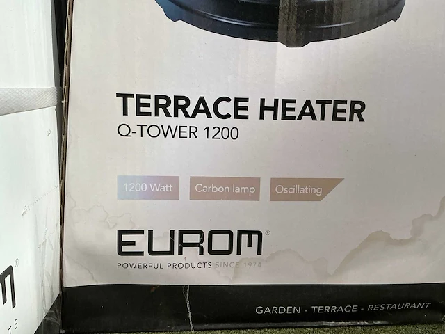 Eurom q-tower 1200 terras heater - afbeelding 3 van  3