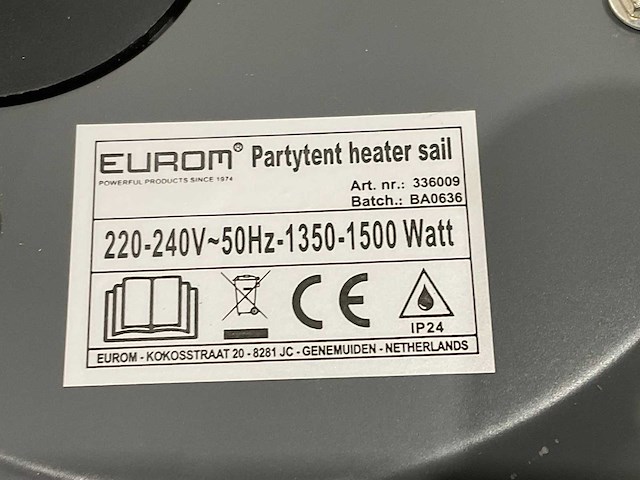 Eurom sail tent verwarming (3x) - afbeelding 6 van  6
