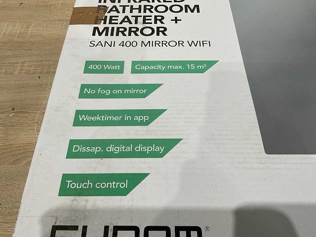 Eurom sani 400 mirror wifi badkamer spiegel met verwarming - afbeelding 8 van  8