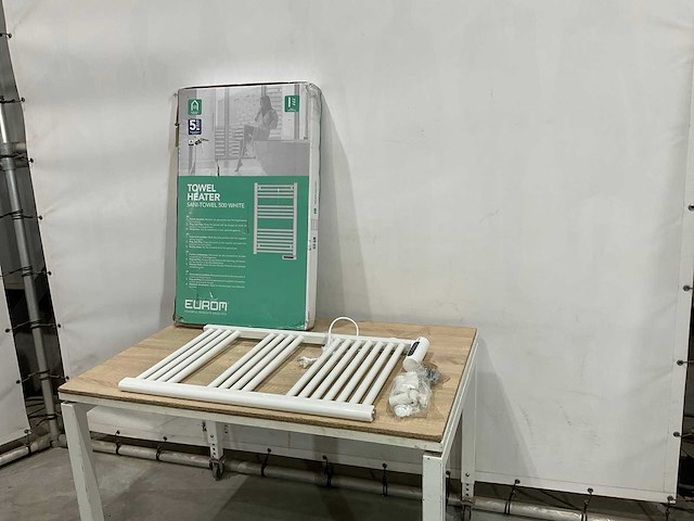 Eurom sani towel 500 white badkamer radiator - afbeelding 1 van  7