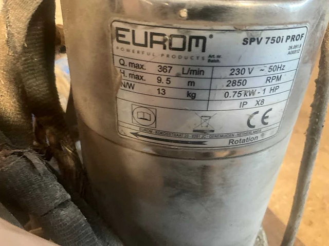 Eurom spv 750i prof waterpomp - afbeelding 3 van  5