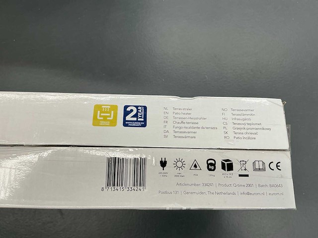 Eurom terrace heater q-time 2001 - afbeelding 1 van  1
