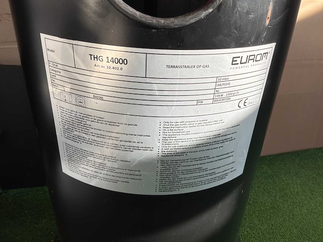 Eurom thg 1400 14 kw terrasverwarming - afbeelding 8 van  8
