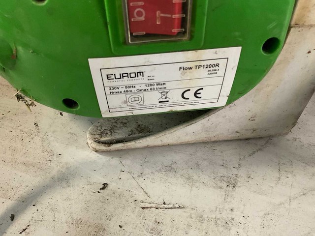 Eurom tp 1200 r vuilwaterpomp - afbeelding 3 van  3