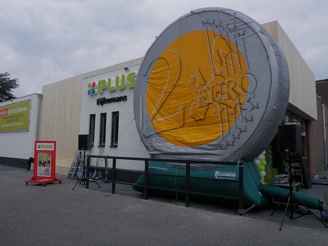 Euromunt opblaasbaar - afbeelding 1 van  3