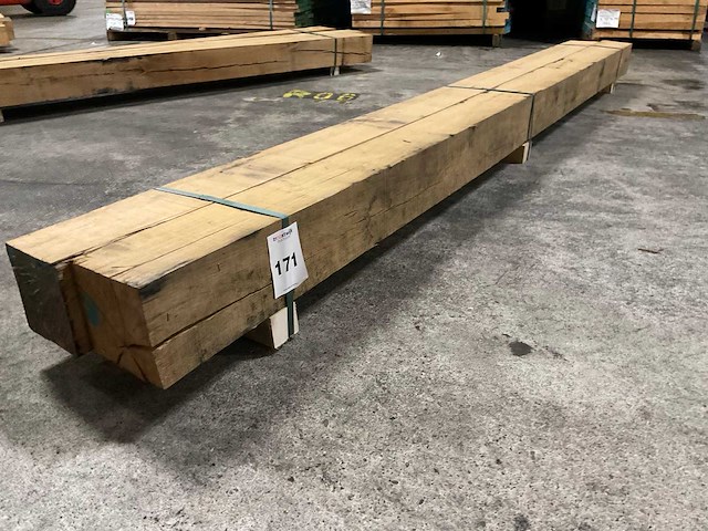 Europees eiken balken 150x150 mm (2x) - afbeelding 1 van  5