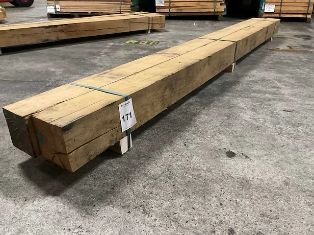 Europees eiken balken 150x150 mm (2x) - afbeelding 1 van  5