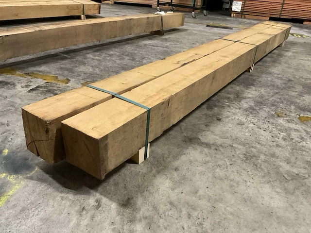 Europees eiken balken 150x150 mm (2x) - afbeelding 3 van  5