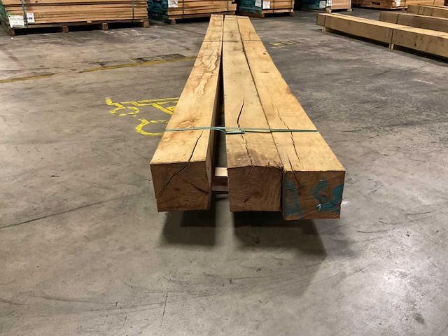Europees eiken balken 150x150 mm (3x) - afbeelding 2 van  5