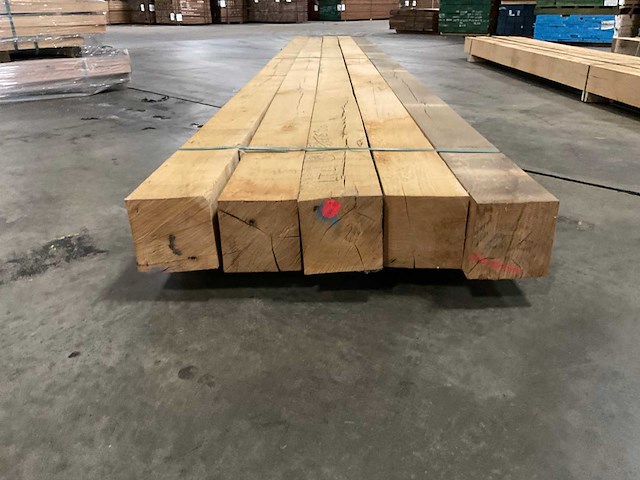 Europees eiken balken 150x150 mm (4x) - afbeelding 2 van  5