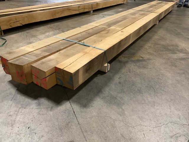 Europees eiken balken 150x150 mm (4x) - afbeelding 3 van  5