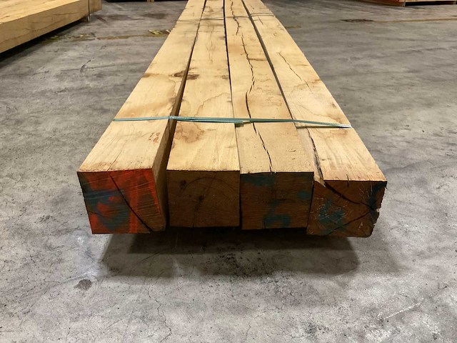 Europees eiken balken 150x150 mm (4x) - afbeelding 2 van  5
