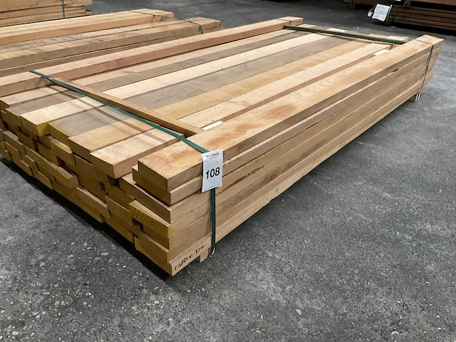 Europees eiken balken 40 mm ca. 0,518 m³ - afbeelding 1 van  3