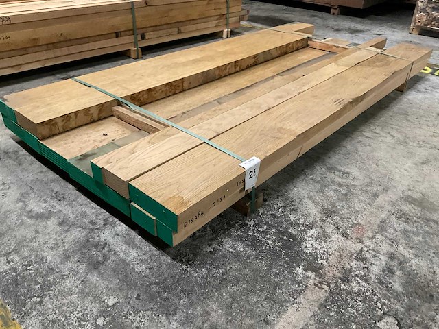 Europees eiken balken geschaafd 60 mm ca. 0,235 m³ - afbeelding 1 van  5