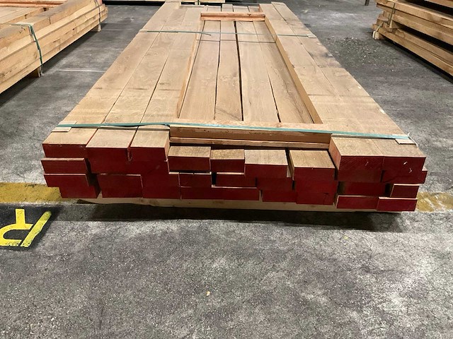 Europees eiken planken 40 mm geschaafd ca. 0,296 m³ - afbeelding 1 van  3