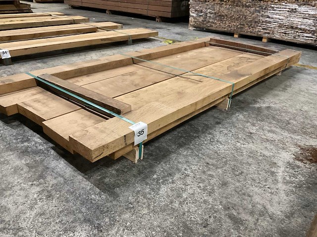 Europees eiken planken 52 mm voorgeschaafd ca. 0,126 m³ - afbeelding 1 van  3