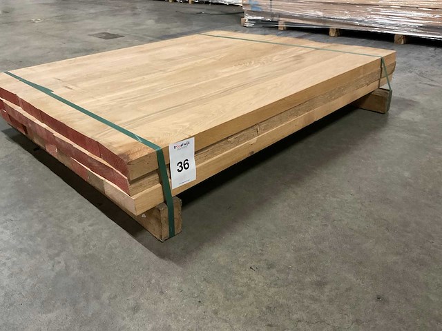 Europes eiken panelen 40x1000x1200 mm verlijmd en voorgeschuurd (3x) - afbeelding 1 van  5