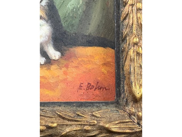 Europese school (1800-1850) - e bohm moederkat met kittens - afbeelding 4 van  6
