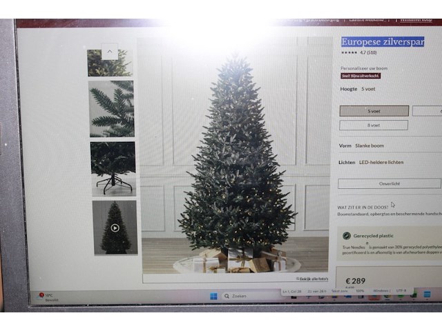 Europese zilverspar kersrtboom balsumhill nr 2801183 - afbeelding 10 van  11