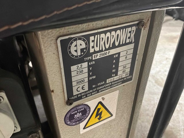 Europower ep2500 f noodstroomaggregaat - afbeelding 6 van  6