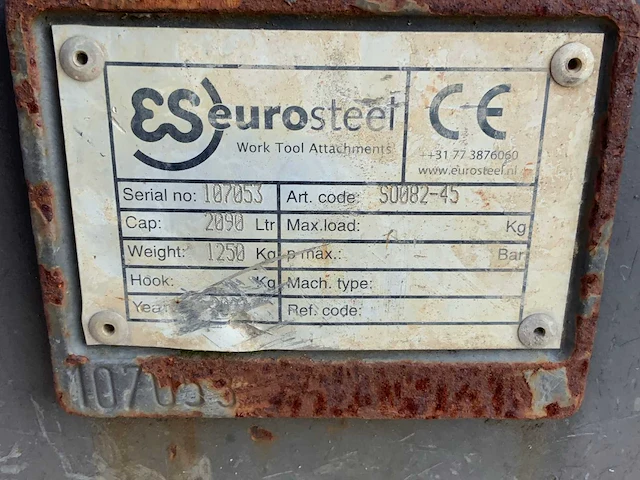 Eurosteel 50082-45 cw45 grondbak - afbeelding 3 van  4