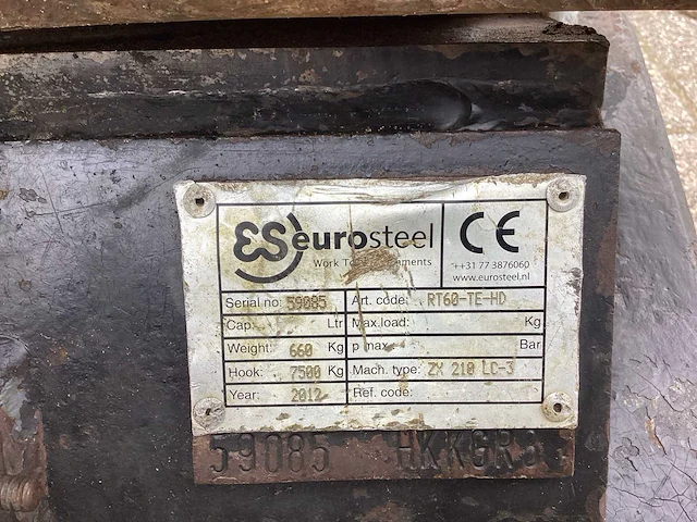 Eurosteel indexator rt60-te-hd tiltrotator - afbeelding 3 van  19