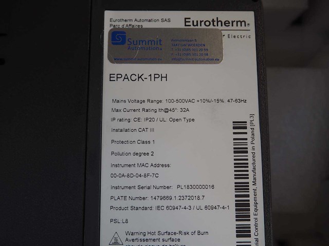Eurotherm - epack-1ph/25a/24v - power controller (7x) - afbeelding 5 van  7