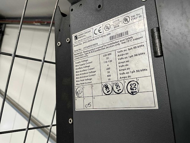 Eurotherm 590c/0350/? frequentieregelaar/ dc drivecontroller - afbeelding 5 van  5