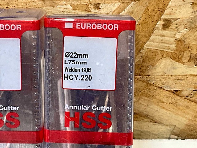 Eurotool kernboor 22mm lengte 75mm (4x) - afbeelding 3 van  3