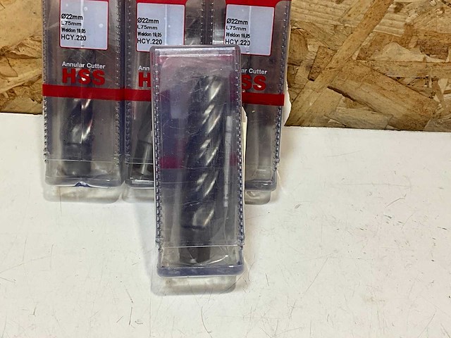 Eurotool kernboor 22mm lengte 75mm (4x) - afbeelding 1 van  3
