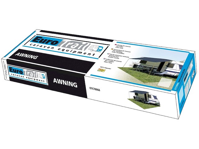 Eurotrail universele caravan luifel 450x240cm grijs - afbeelding 2 van  4