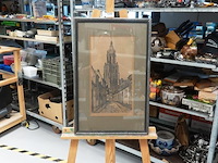 Eusebiuskerk arnhem ets gesigneerd marius janssen (1885–1957) - afbeelding 1 van  6