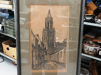 Eusebiuskerk arnhem ets gesigneerd marius janssen (1885–1957) - afbeelding 2 van  6