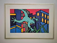 Eva - litho- 'new york 'frog' - 70 x 100 cm. - afbeelding 1 van  4