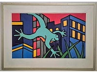 Eva - litho- 'new york 'frog' - 70 x 100 cm. - afbeelding 2 van  4