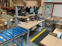 Evc - duo - 2-delige inpaktafel eiland met 30kg weegschaal - afbeelding 1 van  20